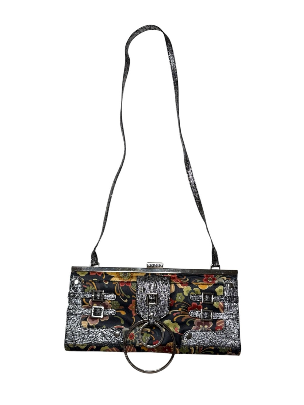 Vintage Guess Small Shoulder Bag Floral Long Stap